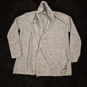 Lucky Brand Womens Heather Open Front Waterfall Shawl Collar Drape Cardigan Grey